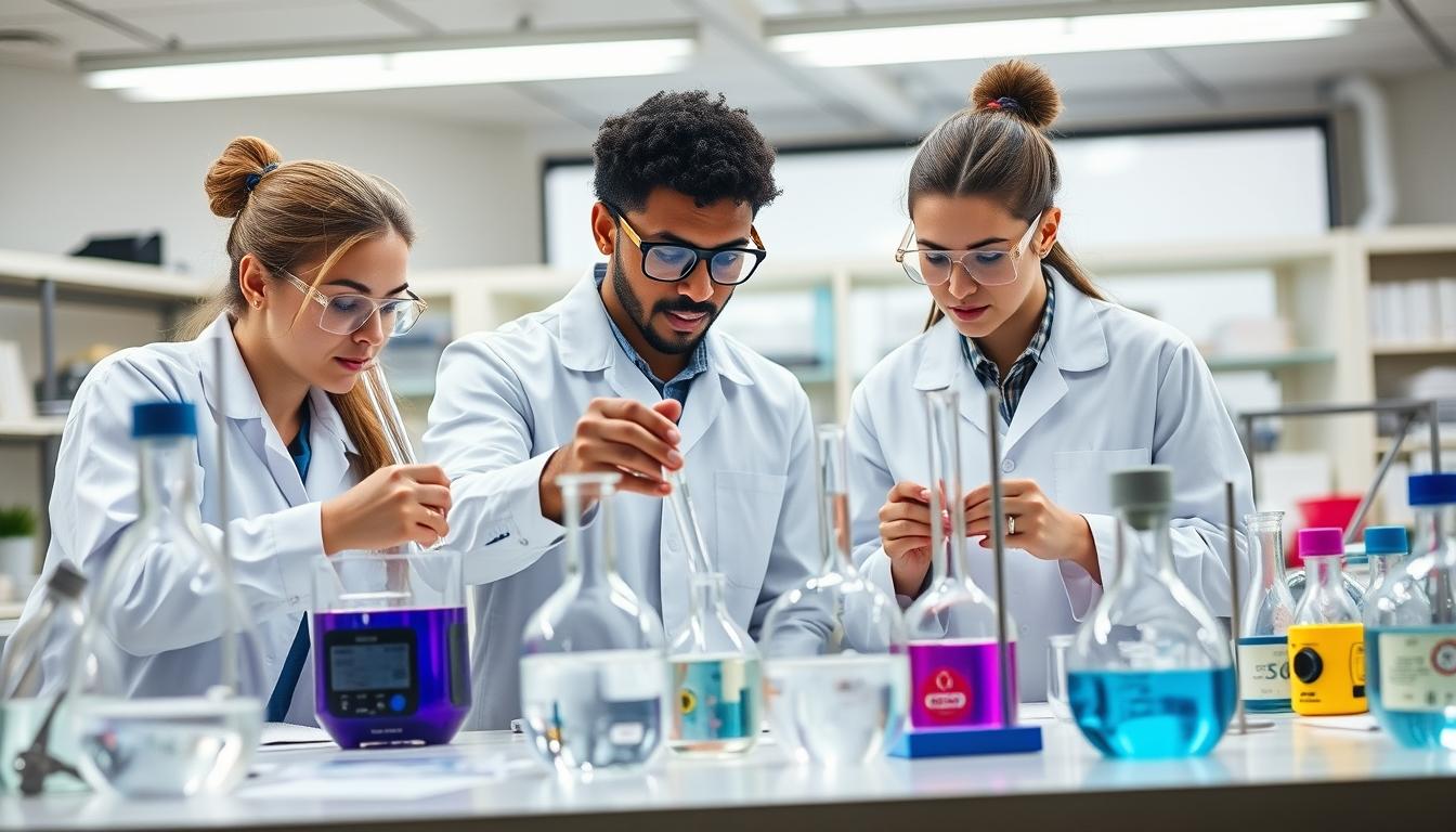 Student using a study guide to organize academic notes